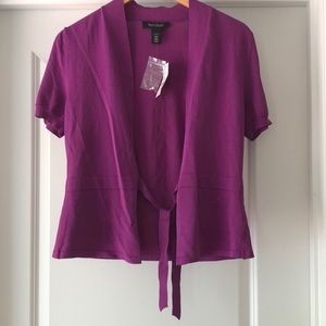 NWT White House | Black Market short sleeve wrap blouse size S